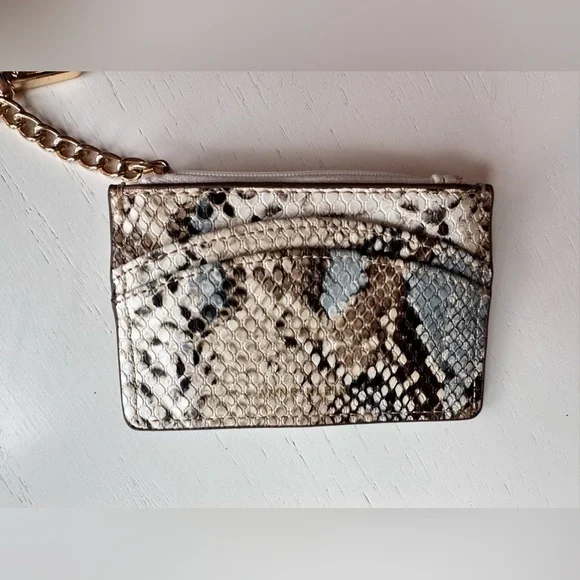 Anne Klein SnakeSkin Print Slim Card Wallet - Picture 2 of 6